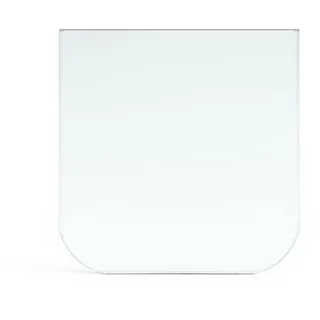 Feuercampus Funkenschutzplatte Glas Segmentbogen abgerundet 100×100×0,6 cm ESG Kamin Bodenplatte hitzebeständig Schutzplatte Feuerstelle Ofenunterlage Sicherheitsglas Funkenschutz Kamin