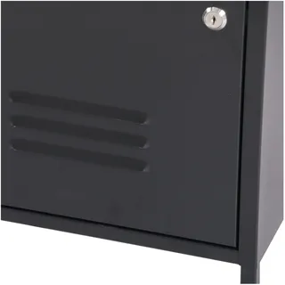 [en.casa] Nachtschrank Hausjärvi 35 x 35 x 82 cm Schwarz