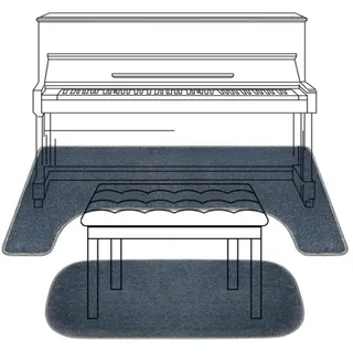 PPGE HOME Schalldammung Teppich Klavier, Klavier Schalldämmung Matte, Boden Schallschutz Teppich Schemel Schallschutzmatte Rutschfester(Navy)
