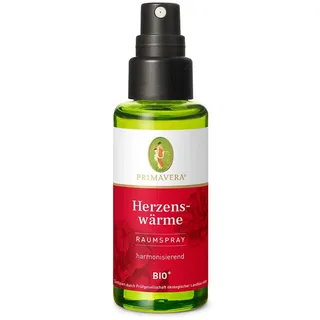 PRIMAVERA Raumspray Herzenswärme bio* 50 ml - Rose, Vanille und Sandelholz - Aromadiffuser, Aromatherapie - harmonisierend - vegan