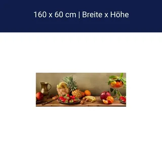 Küchenrückwand Obst Nüsse Erdbeeren Ananas Granatapfel M1180 – Hartschaum / 160cm / 60cm