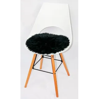 Heitmann-Felle Lamm Stuhlkissen Ø 45 cm Schwarz