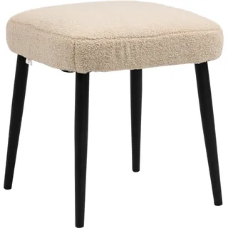 Homcom Fußhocker Kaschmir-Optik 42 x 47 x 42 cm Beige