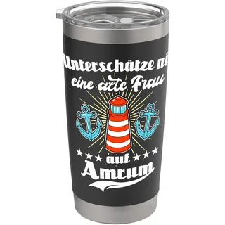 Amrum Souvenir Nordseeküste Urlaub Inselurlaub Amrum Doppelwandiger Edelstahl-Thermobecher