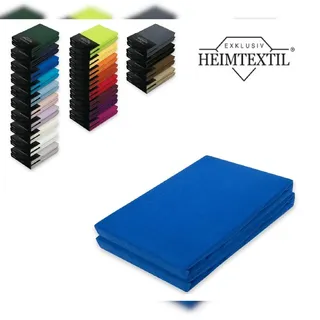 EXKLUSIV HEIMTEXTIL Marke Jersey Spannbettlaken Doppelpack Rundumgummizug 60 x 120 - 70 x 140 cm Royalblau