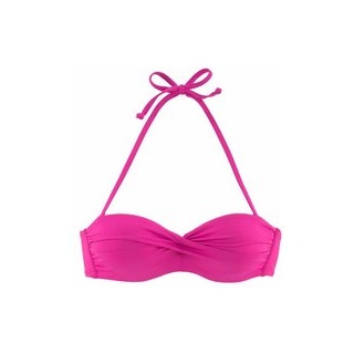 S.OLIVER Bandeau-Bikini-Top Damen pink Gr.42 Cup B