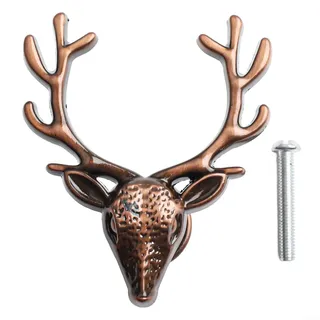 Zinklegierung Schrankknopf Hirschform Dekorative Griffe für Kindermöbel (Rotbronze)