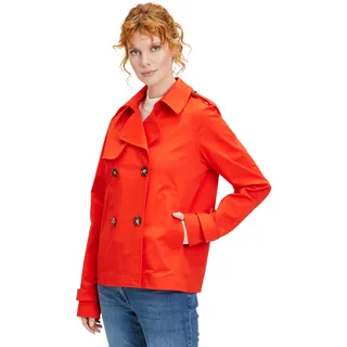 Blouson AMBER & JUNE Gr. 40, rot (fiery red) Damen Jacken Kurze im Trenchcoat-Look