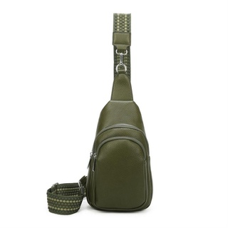 ITALYSHOP24 Schultertasche Unisex Sling-Tasche Bodybag Crossbody Brusttasche, Umhängetasche, Crossover & Rucksack grün