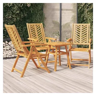 vidaXL Gartenstuhl 72 x 57 x 109 cm braun 3 St.