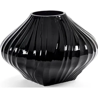 Josephine Glasvase 23,6 cm, schwarz