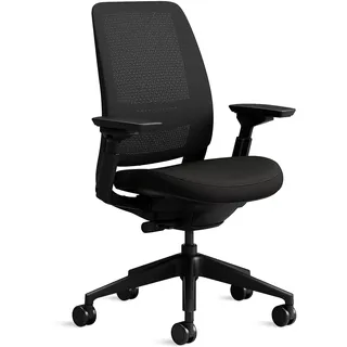 Steelcase Ergonomischer Bürostuhl: Series 2, Lumbalstütze, Onyx | 4D-Armlehnen, Universalrollen, Premium-Materialien, bis 160 kg und 190 cm, sitzkomfort