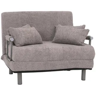 Mendler Schlafcouch Stoff 1-Sitzer Dunkelgrau