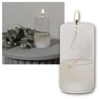Star Trading Flamme Float LED-Kerze 17,5 cm transparent