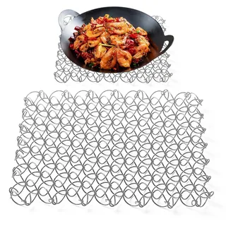 Spiraltopfuntersatz, Topfuntersetzer Aus Metall, Spiral Topfuntersetzer, Topfuntersetzer Metall, Spiraltopfuntersetzer Edelstahl, Topfgitter Hitzebeständig, Topflappen Schüsselmatte Für Camping Küche