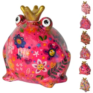 netproshop Spardose Frosch Pink Serie aus Keramik Pomme Pidou, Auswahl:Frosch/Pink/Blumengesichter