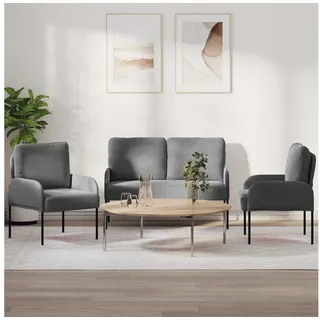 vidaXL Couch 3-Sitzer Dunkelgrau