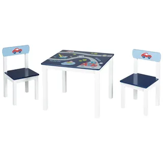 roba® Kindersitzgruppe in blau oder rosa, (3-tlg), 2 Kinderstühle & 1 Tisch blau kidtini GmbH
