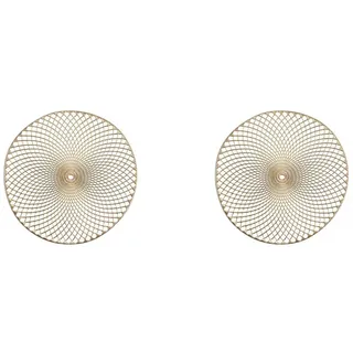 Basera® Platzset 2er-Platzset Ornament Kunststoff rund, (2-St), gold, Ø 36,5 cm