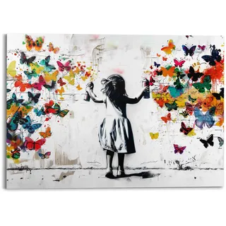 Deco-Panel REINDERS "Graffiti-Blumen", bunt (farbe bild(er): mehrfarbig), B:140cm H:100cm T:2cm, Bilder, Teenager Zimmer - Mehrfarbig - MDF - Street Art - 140x100 cm