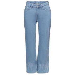 Esprit 7/8-Jeans Gemusterte verkürzte Jeans, 100 % Baumwolle blau 29
