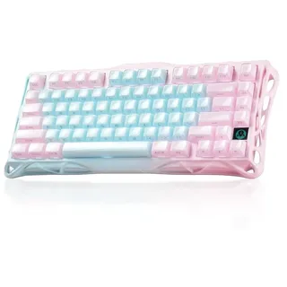 Gravastar Mercury K1 Lite 75% Mechanische Tastatur Gaming, 2.4GHz/BT5.0/Type-C Mechanical Keyboard,QWERTY,Hot-Swap Kabellos Gaming Tastatur 75 Proz...