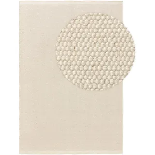 benuta pure Wollteppich Rocco Weiß 140x200 cm - Naturfaserteppich aus Wolle,