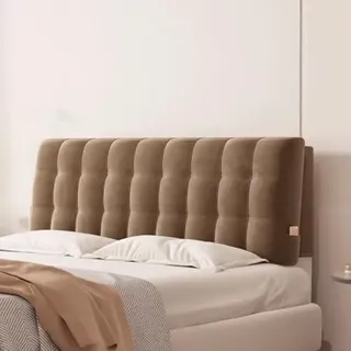 HNBCYRND Bett Kopfteil Kissen Rückenkissen Bett Einzel/Doppel/King Kopfteil Gepolstert Rückenlehne Rückenlehne Für Betten Sofa Rückenpolster Lesekissen Entfernbar Waschbar(Straps 180 ×60×10cm,Brown)