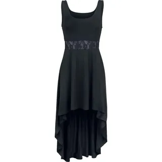 Black Premium by EMP Damen schwarzes Vokuhila Kleid mit Spitze XL - XL