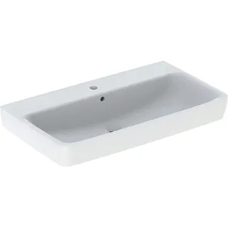 Geberit Renova Plan Waschtisch 85cm, Hahnloch mittig, mit Überlauf, Weiß