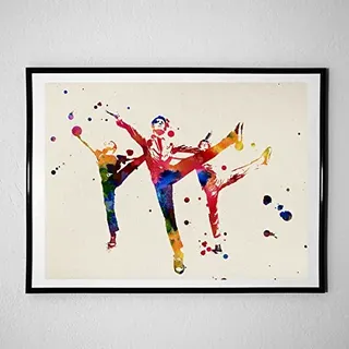 Nacnic West Side Story Aquarell Poster. Wasserfarbe Stil Wanddekoration Abbildung von Musikfilme und klassisches Kino. Verschiedene mehrfarbige Musik und Filme Bilder ohne Rahmen. Größe 24x30cm.