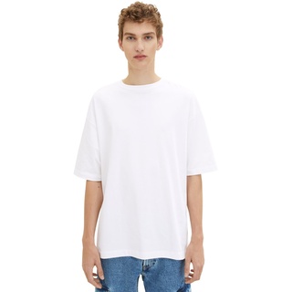Tom Tailor Denim Herren T-Shirt OVERSIZED Relaxed Fit Weiß 20000 L