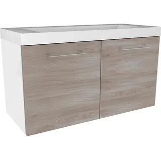 Fackelmann Waschbeckenunterschrank Lima Weiß matt 80 cm