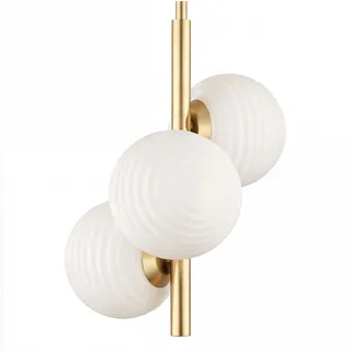 Licht-Erlebnisse Einkon 3-flg. E27 165 cm rund Gold/Weiß
