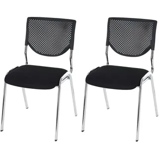 Proregal Besucherstuhl Stoff Schwarz