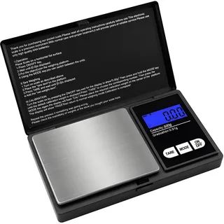 GeekerChip Feinwaage 500g/0.01g,Tragbare Taschenwaage,Digitale Küchenwaage,Multifunktions Taschenwaage Gramm Waage,mit Lcd Display,für Lebensmittel,Schmuck,Medizin,Labor,Kaffee