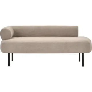 Beliani Chaiselongue Stoff 2-Sitzer Beige