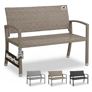 CASARIA Gartenbank 122 x 58 x 87 cm Creme-Beige