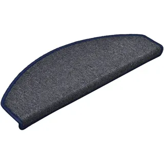 homiuse Treppenmatten 15 STK. Dunkelgrau und Blau 65x24x4 cm Treppenstufen Matten Modern Stufenteppich Treppenstufen Antirutsch Treppenstufen Schutz Stufenmatten Innen Komfortabel & Langlebig
