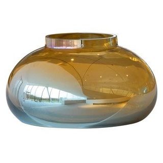 Leonardo Vase 018650 Poesia, Glas, gold, Tischvase, Kugelvase, rund, Höhe 14 cm