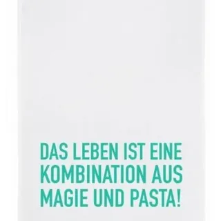 Geschirrtuch "Magie & Pasta" weiß/türkis