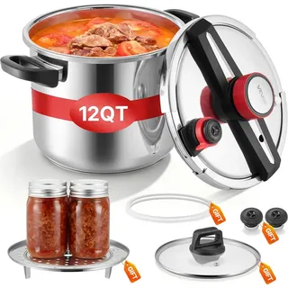 Vevor Schnellkochtopf 11 l Dampfdrucktopf weiß