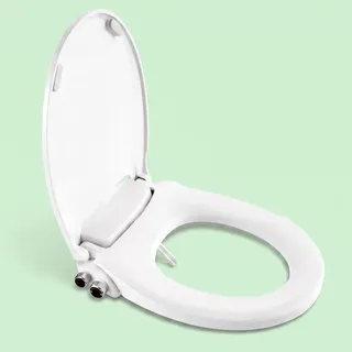 Bidetlity New Standard – Bidet-Aufsatz ohne Strom | Dusch-WC Aufsatz für die Toilette, warm & kalt | Po-Dusche zum Nachrüsten | O-Form, Schlauch 100 cm