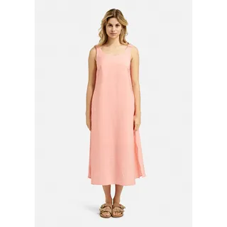 Sommerkleid SMITH & SOUL, Damen, Gr. M, US-Größen, rot (coral), Web, Material: 82% Viskose, 18% Polyamid, unifarben, regular fit lang, Rundhals, normaler Saum, Kleider Sommerkleid, mit Seitenschlitze