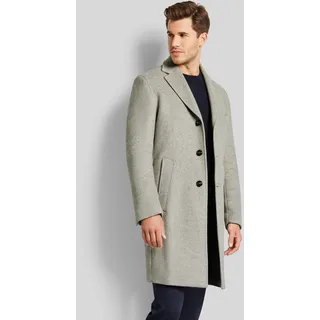 Bugatti Wollmantel BUGATTI, Herren, Gr. 52, beige, 40% Wolle, 30% Polyamid, 30% Lyocell, unifarben, elegant, slim fit, Langarm gerader Abschluss, Mäntel, mit Reverskragen