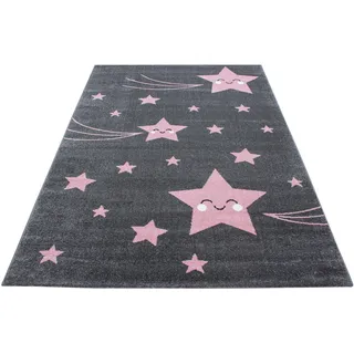 Ayyildiz Kids 610 Kinderteppich 80 x 150 cm Grau/Pink