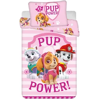 Jerry Fabrics Paw Patrol Paw Patrol Kinderbettwäsche-Set – Baumwolle 100x135 + 40x60 cm