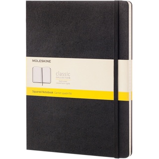 Moleskine Notizbuch Classic Collection fester Einband ca. DIN A4 kariert, schwarz