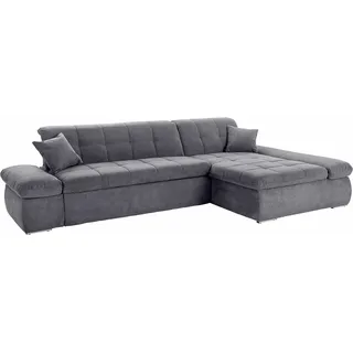 DOMO collection Ecksofa DOMO COLLECTION "NMORIC XXL, 300x172x80cm, L-Form", grau, B:300cm H:80cm T:172cm, Chenille (85% Polyester, 15% Acryl);Luxus-Microfaser (100% Polyester);Struktur ( 100% Polyester);Microfaser PRIMABELLE (100% Polyester), Sofas, Ecksofa, wahlweise 