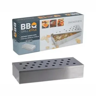 Räucherbox Edelstahl für Gasgrill & Holzkohlegrill Smoker Box BBQ Grillzubehör
